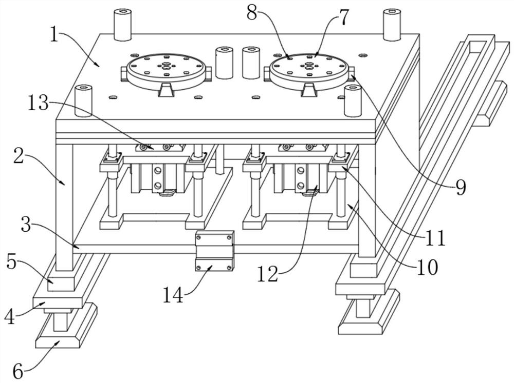 Robot grinding machine fixing device with high flexibility