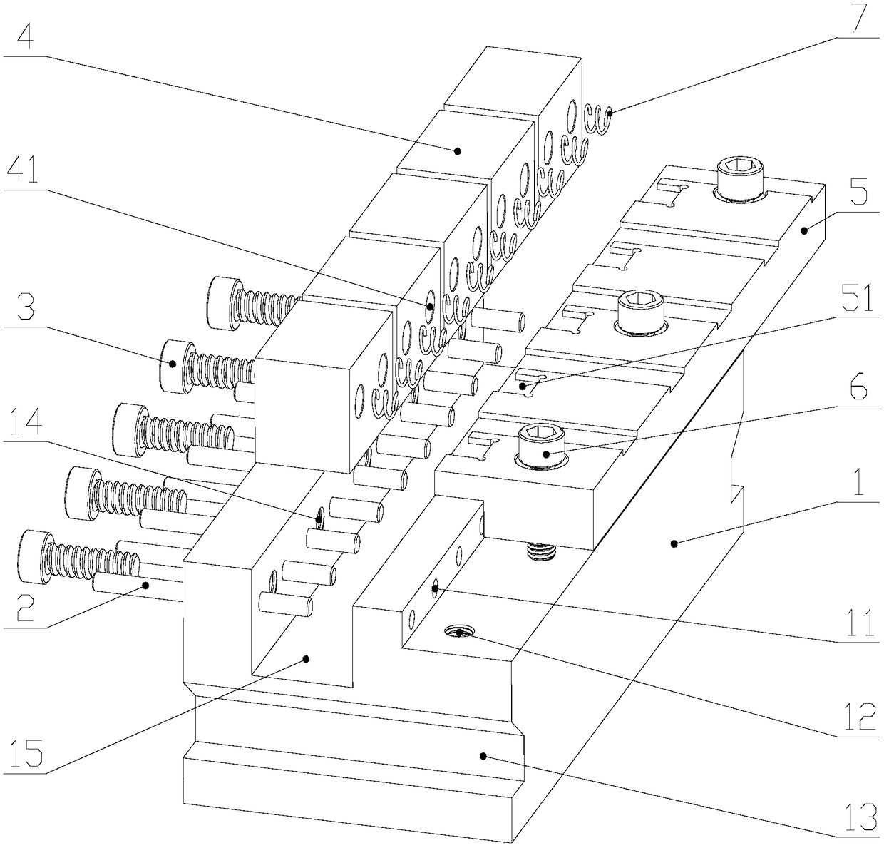 Multi-station clamp for small part processing