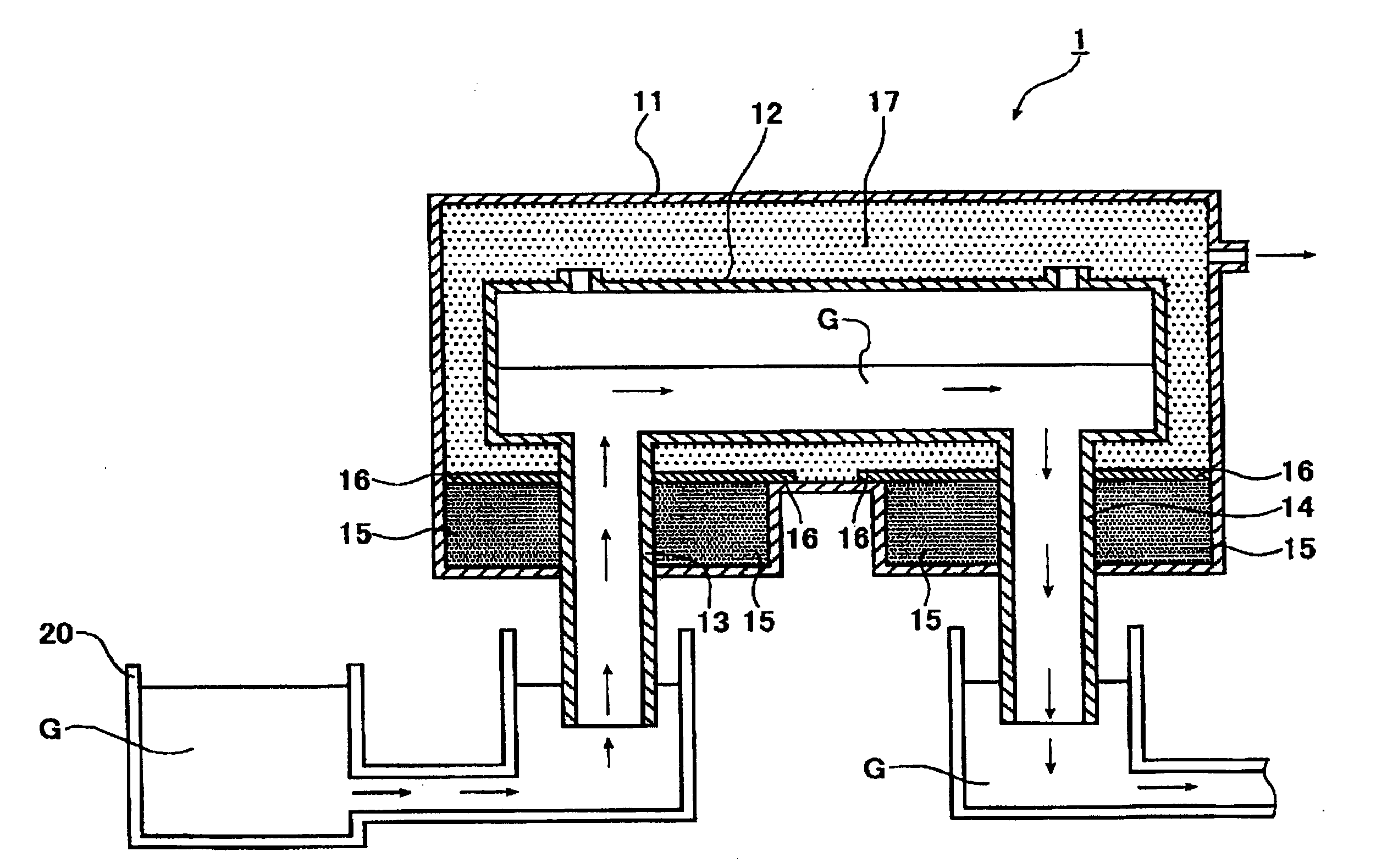 Backup structure for an uprising pipe or downfalling pipe in a vacuum degassing apparatus