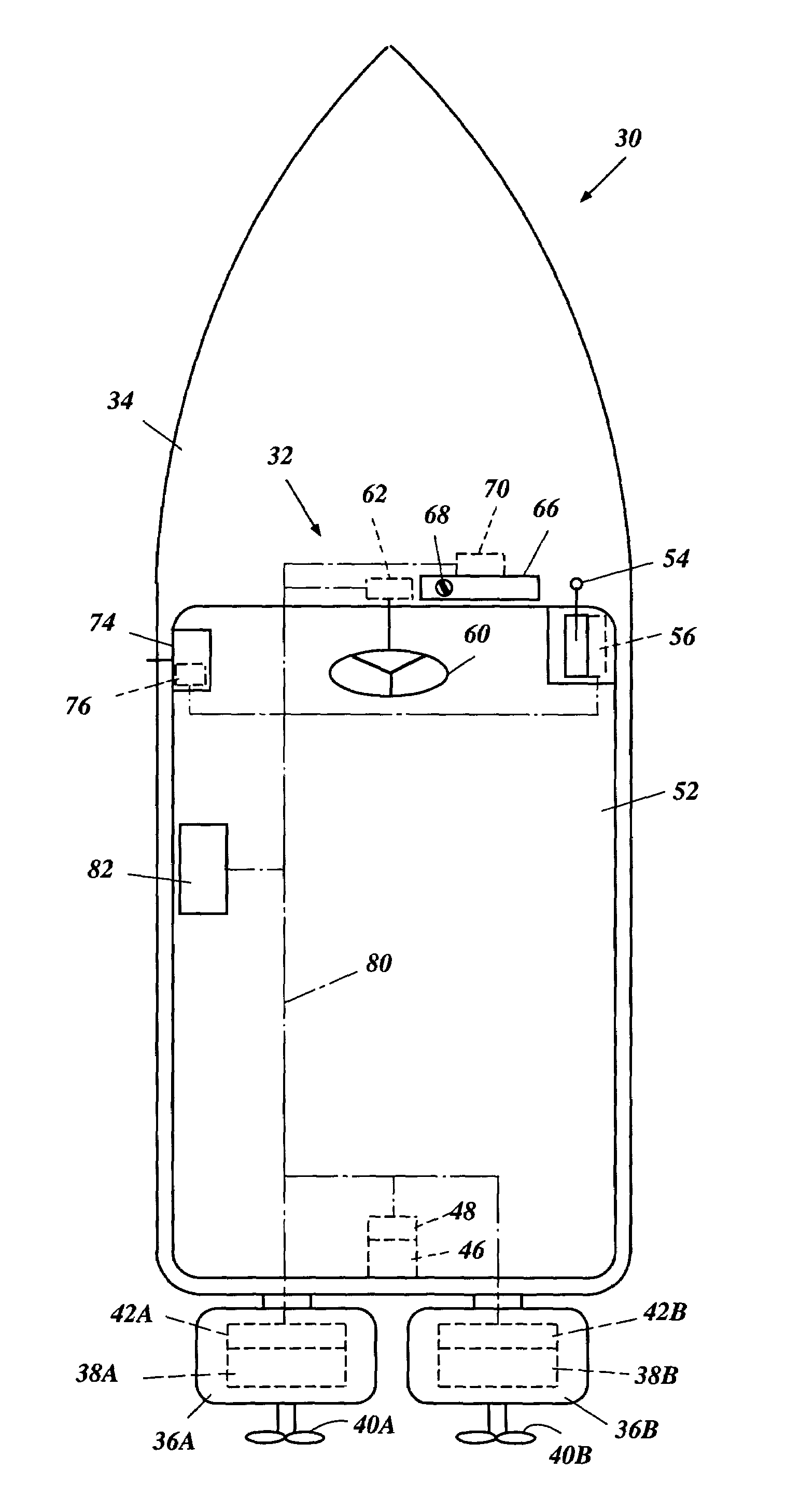 Multiple node network and communication method within the network