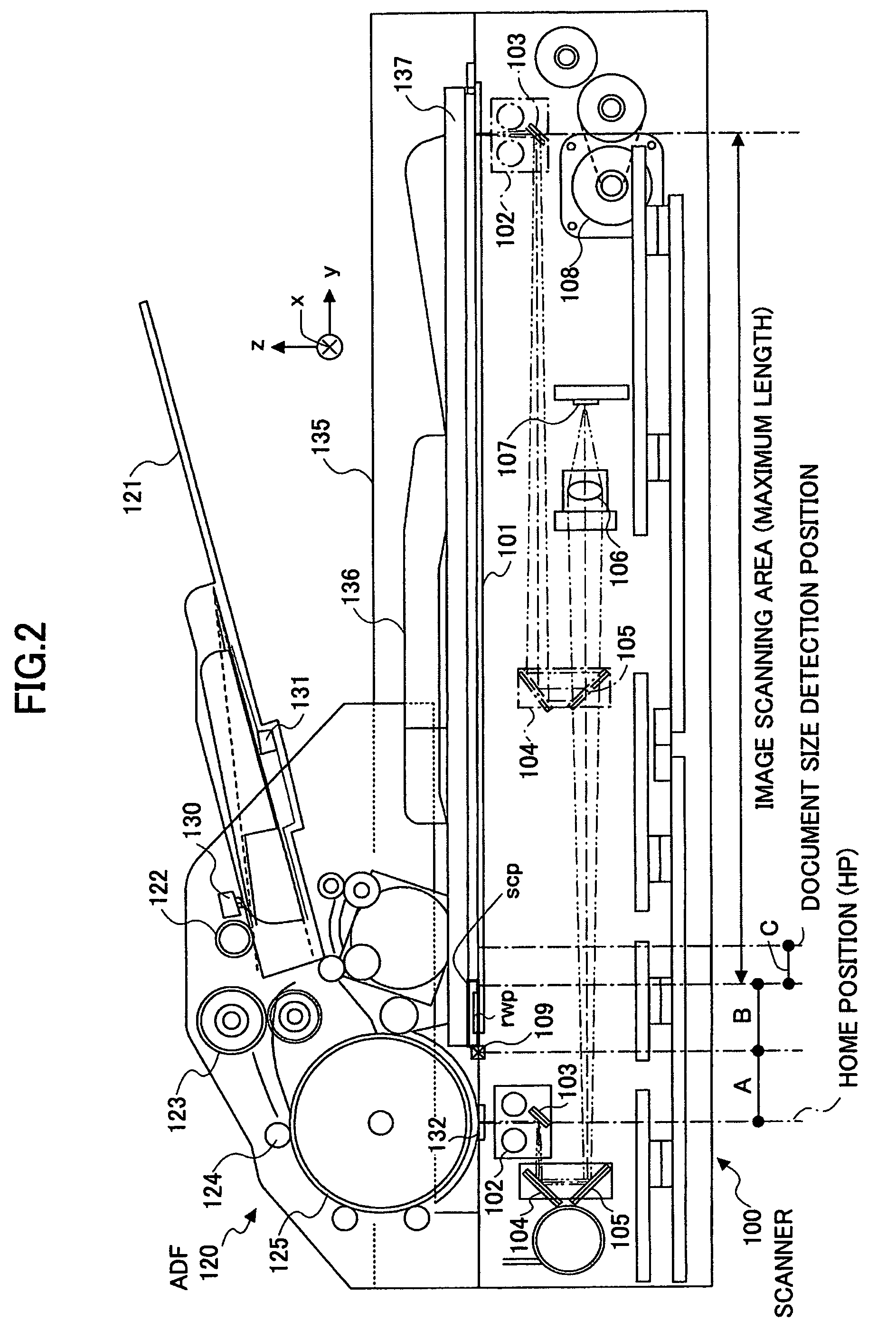 Document reading apparatus and an image formation apparatus