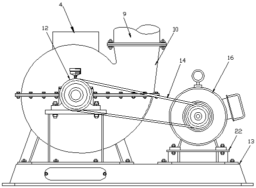 A fish meal crushing device