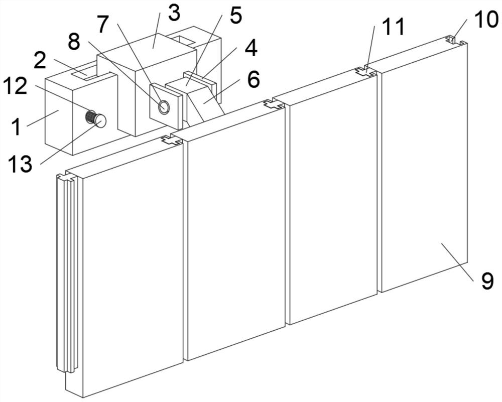 Assemble type shading baffle convenient to assemble and disassemble