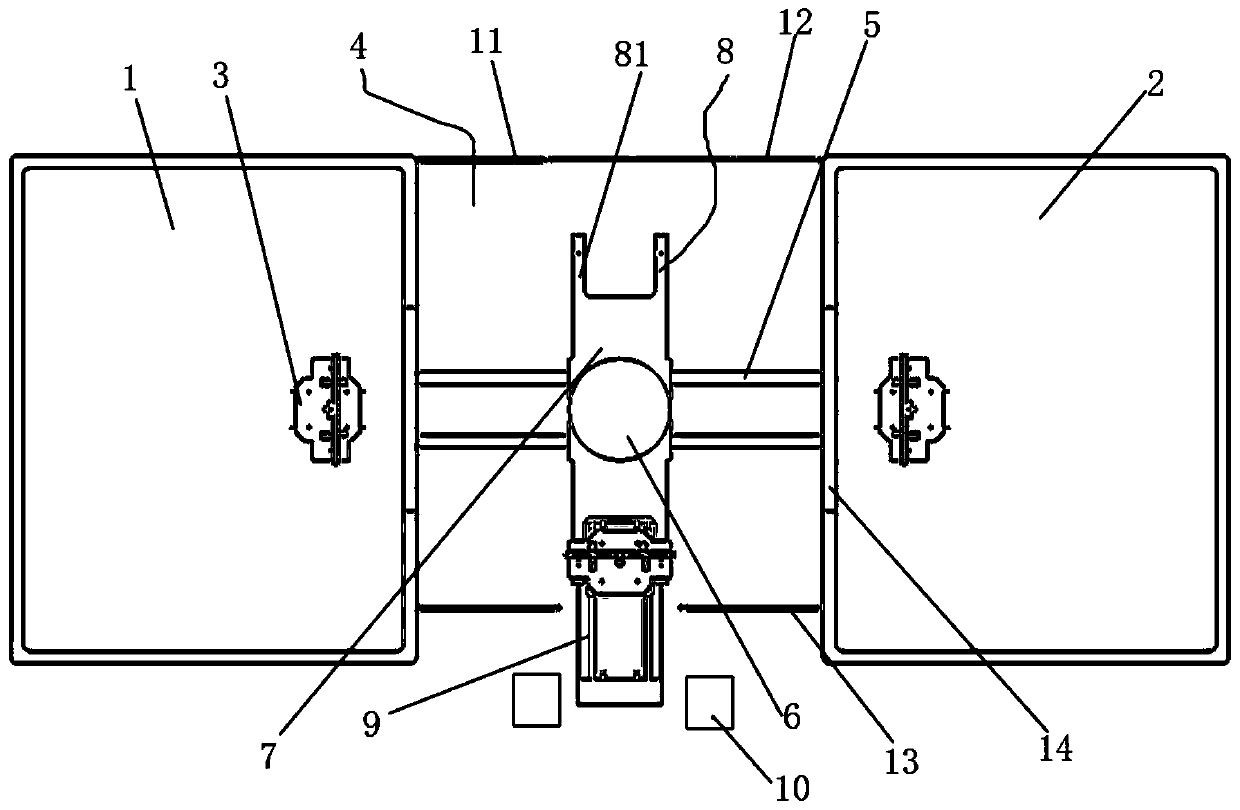 Tool quick replacing system for production line of 5G large die castings