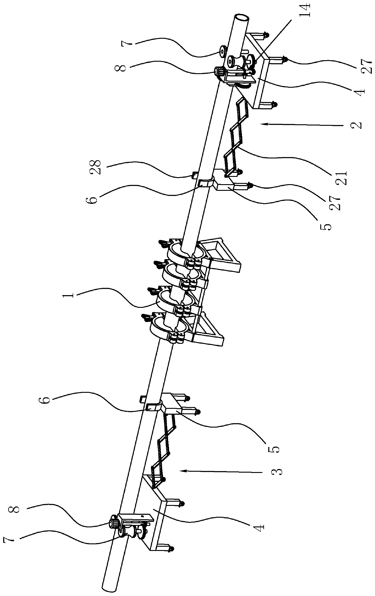 Electric power engineering pipeline connection construction method and fuse machine for construction