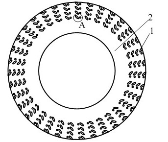 Mechanical seal structure of spike-shaped distribution microporous end surface