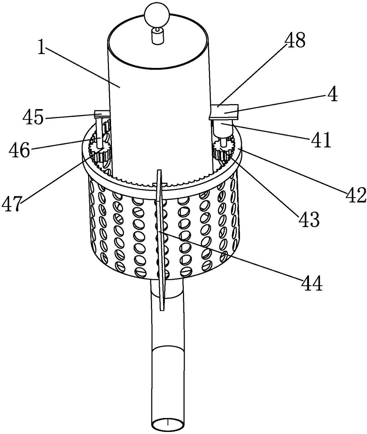 Manhole safety device used on rainy days