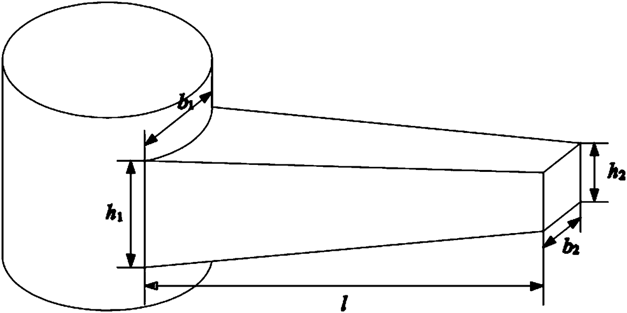 Method for calculating dynamic response at tail ends of central rigid body-FGM tapered beam systems