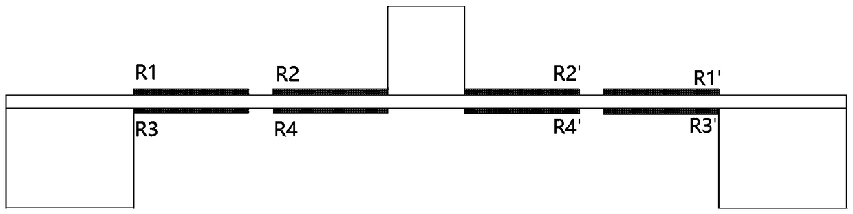 Microwave power sensor based on solid support beam pressure-resistance effect