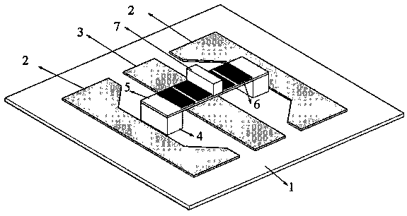 Microwave power sensor based on solid support beam pressure-resistance effect