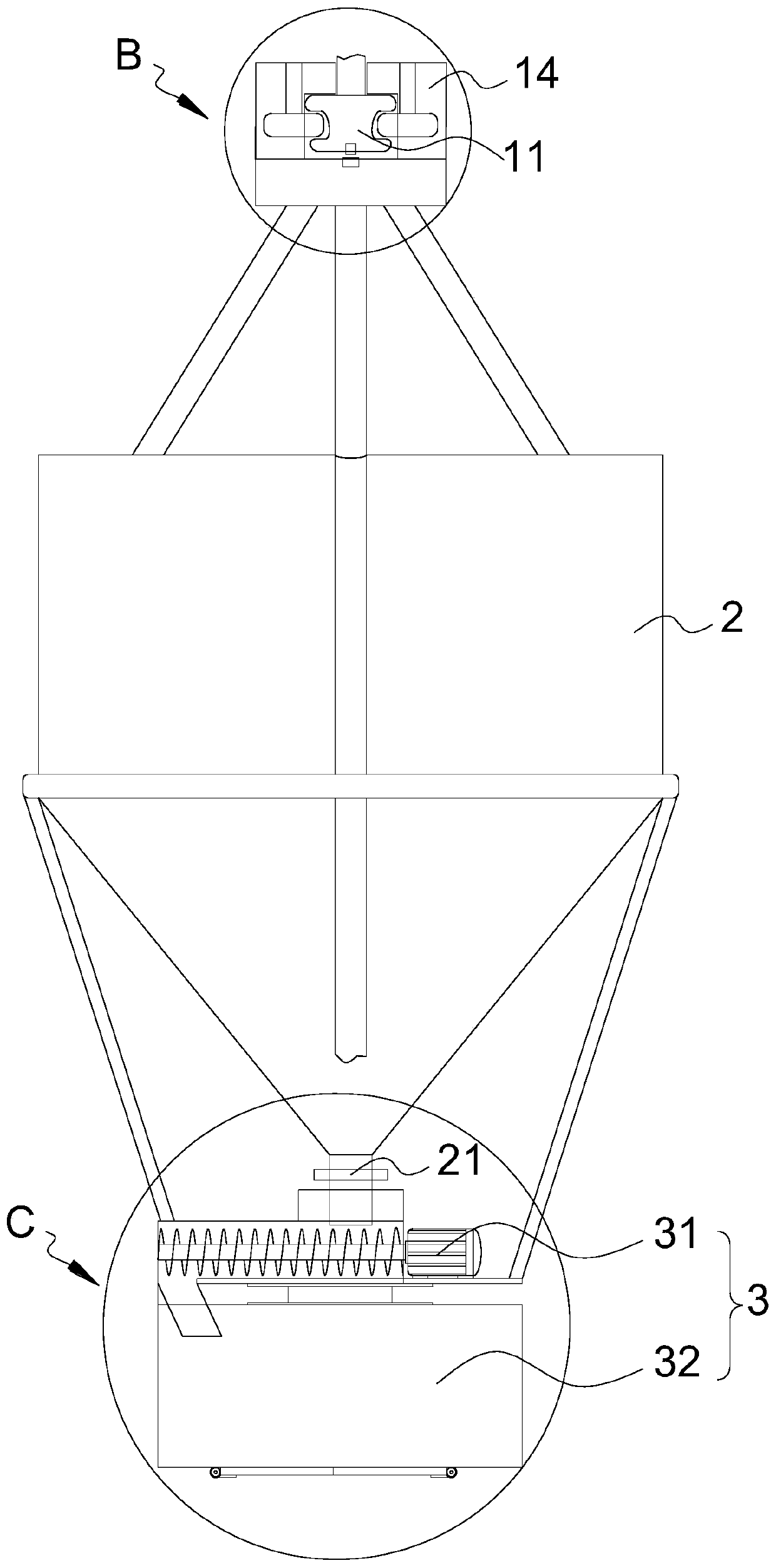 Automatic feeding device and hog house