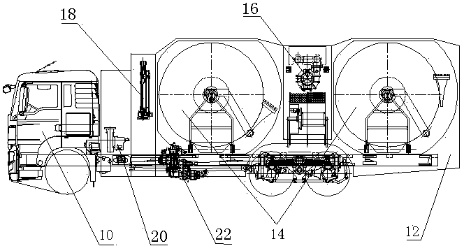 Integrated remote water intake fire truck