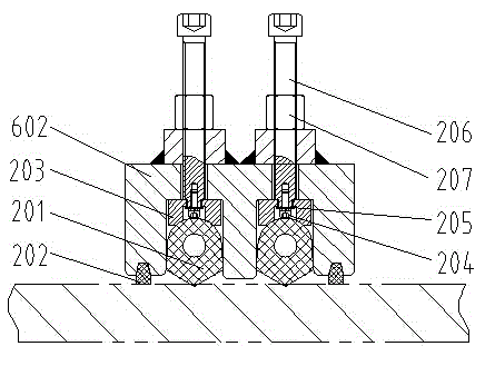 A rolling support type sealing device for the relay room of the rectangular shield pipe jacking machine