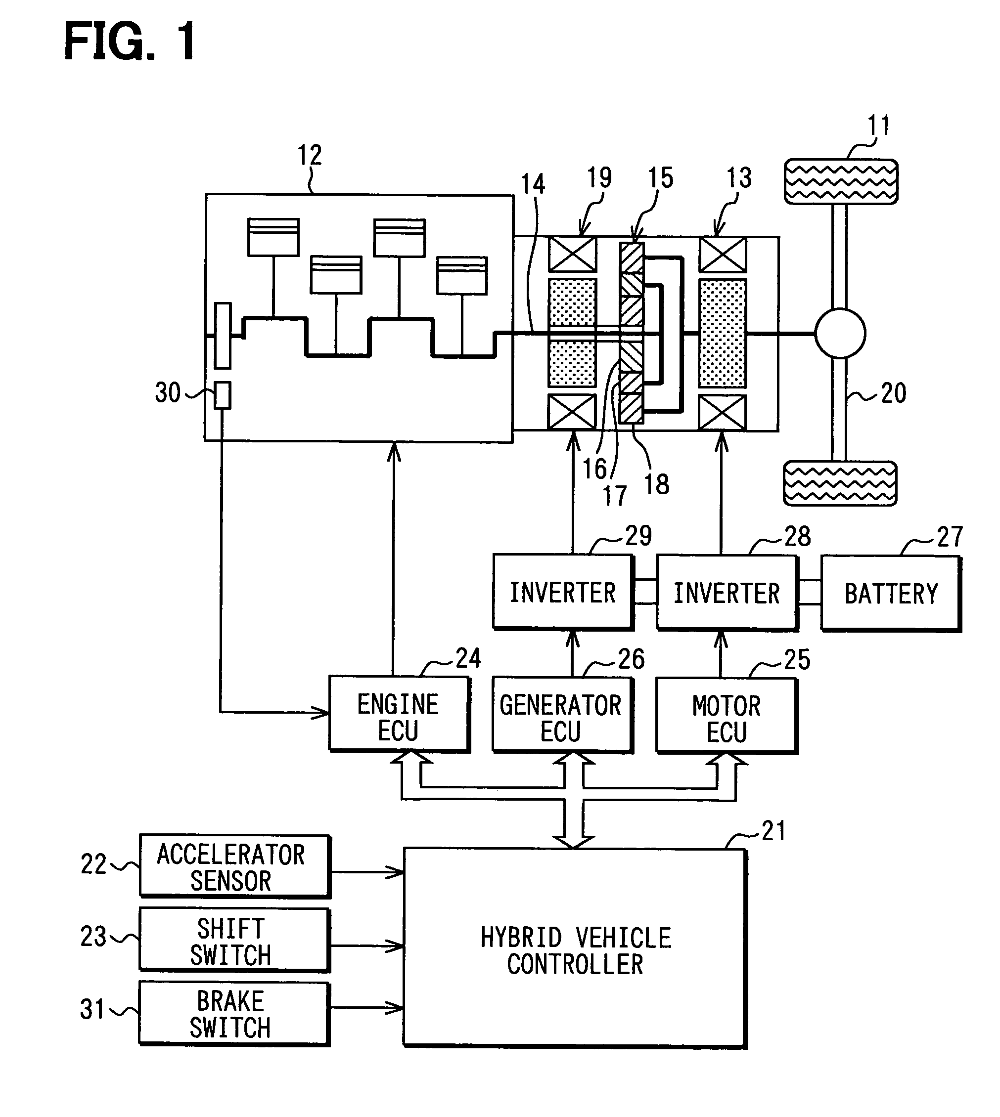 Hybrid vehicle controller