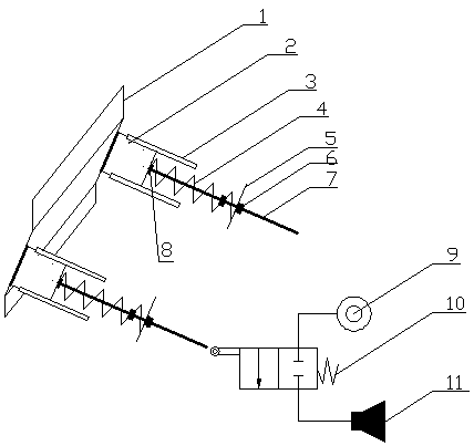 Blockage preventive device of tobacco slicing machine