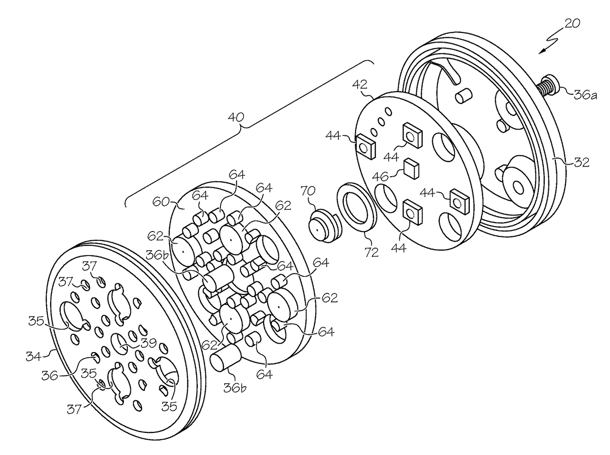 Stabilized sensor modules and monitoring devices incorporating same