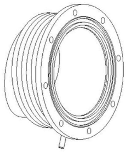 Water-cooled flange with embedded circulating water path