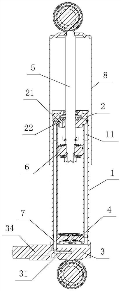 Switch type primary vertical shock absorber for high-speed train