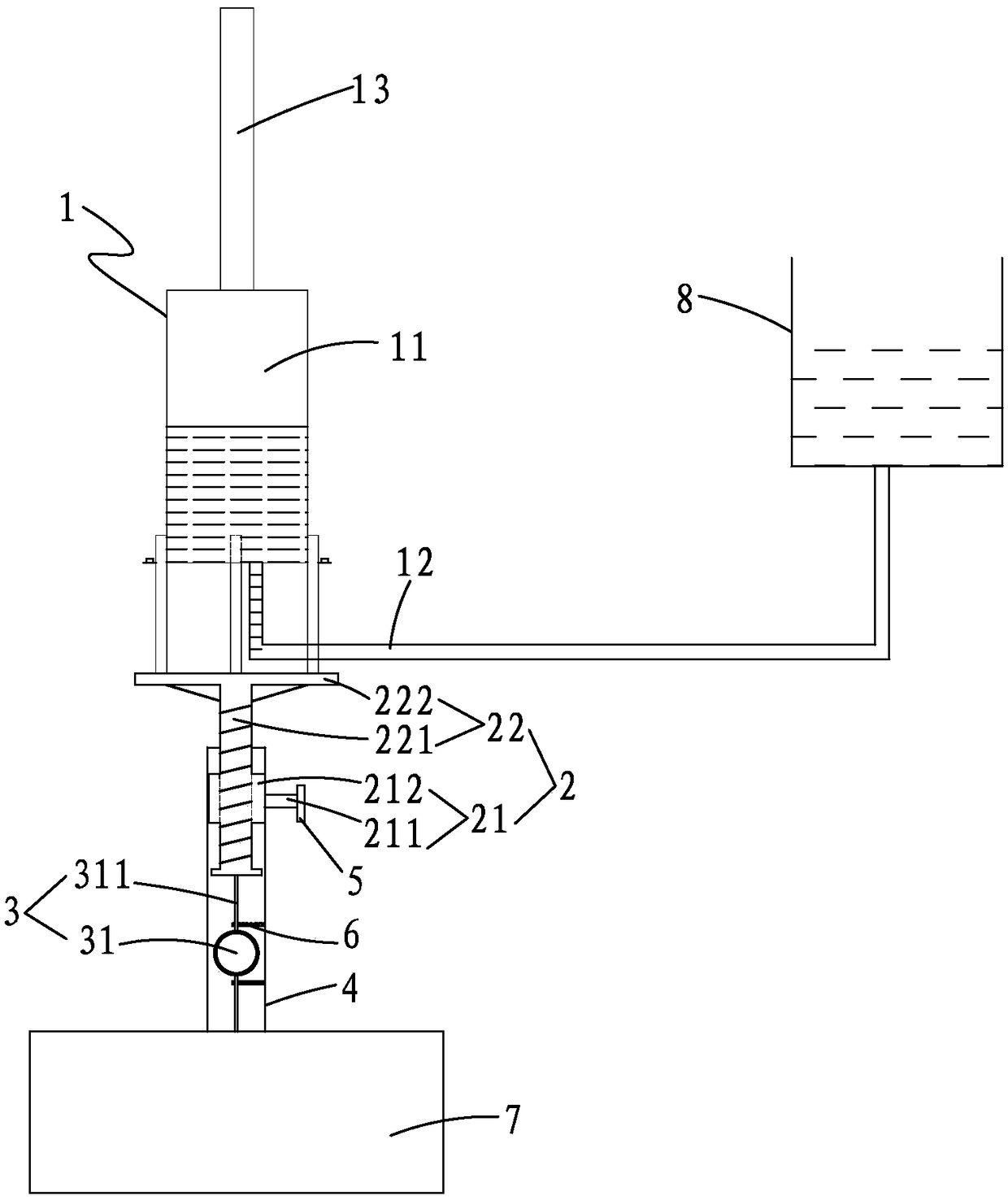 Calibration device and calibration method for static force level gauge