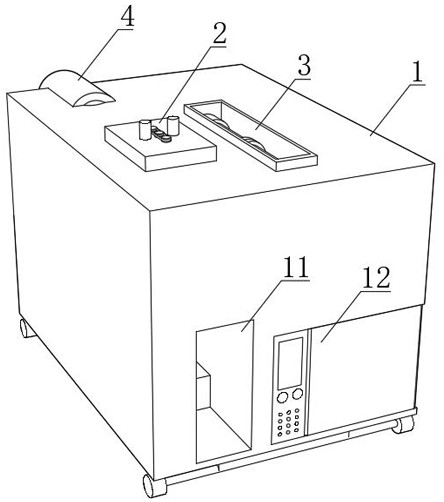 High-efficiency detection device and detection method for benzene-based volatile organic components