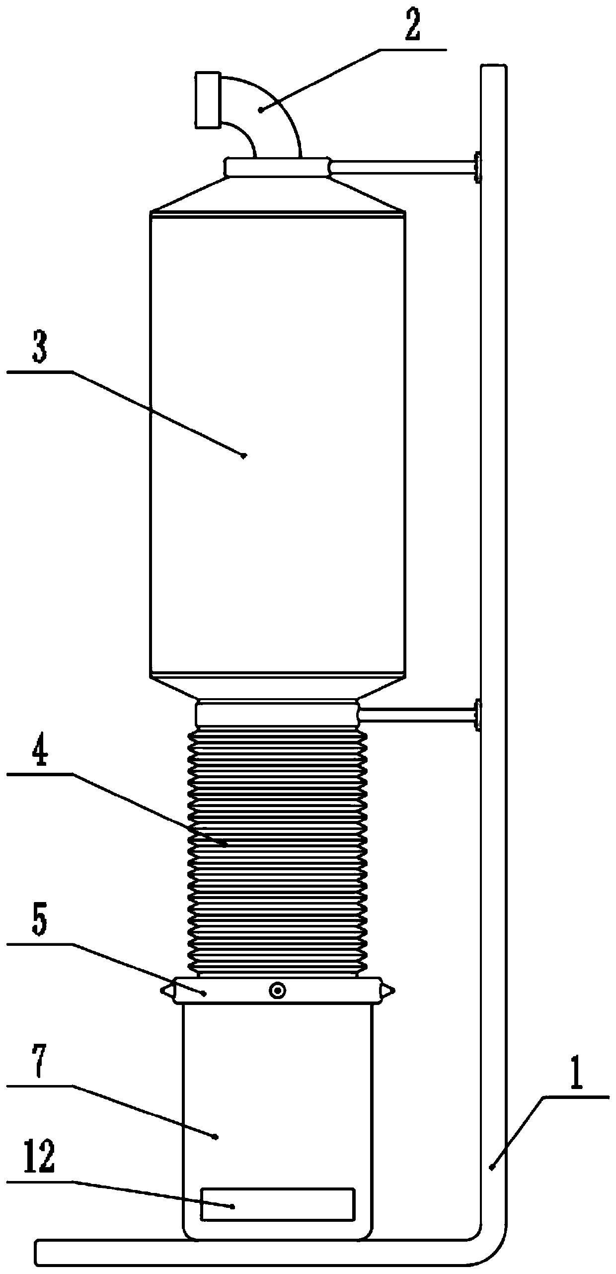 Ash storage mechanism of mechanical dust removal system