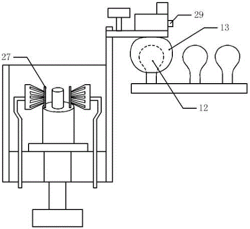 Processing device used for LED lamp bulb