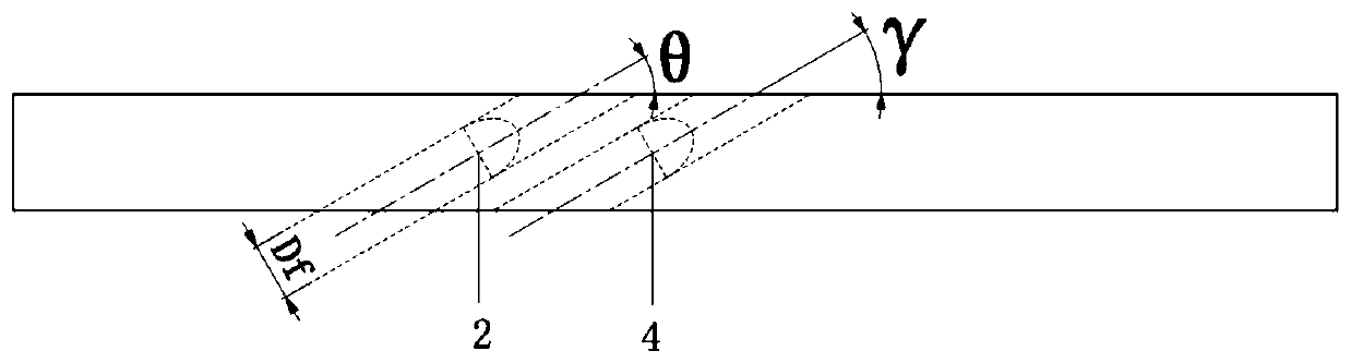 Cross type Y air film hole cooling structure for turbine blade