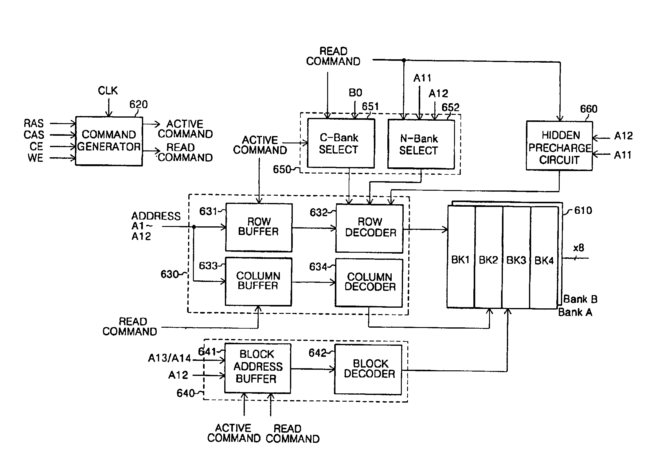 DRAM with segmental cell arrays and method of accessing same