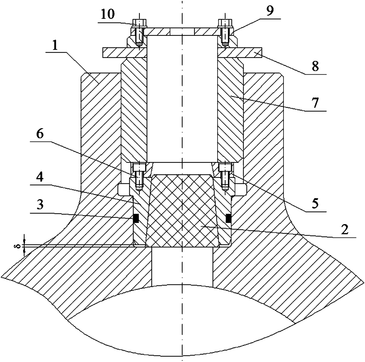 High pressure vessel peeping device