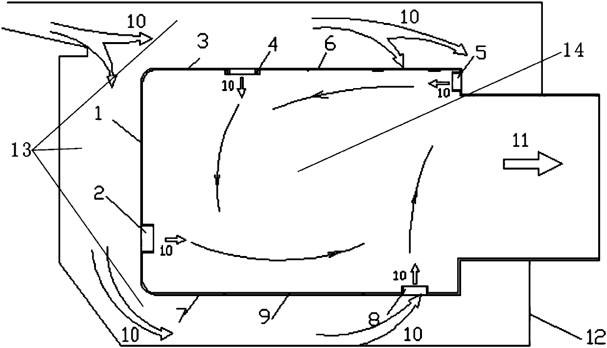 Trapped vortex type micro-turbine engine combustion chamber