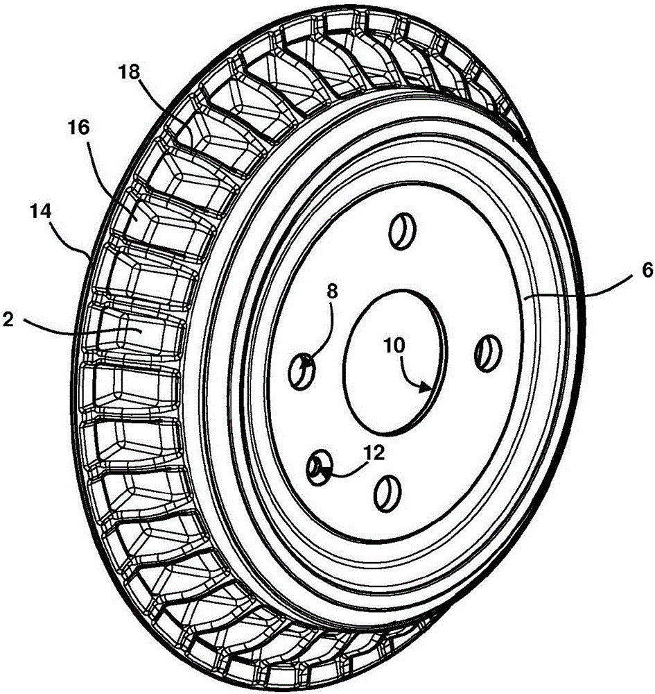 Brake drum comprising an annular body spaced away from the friction ring