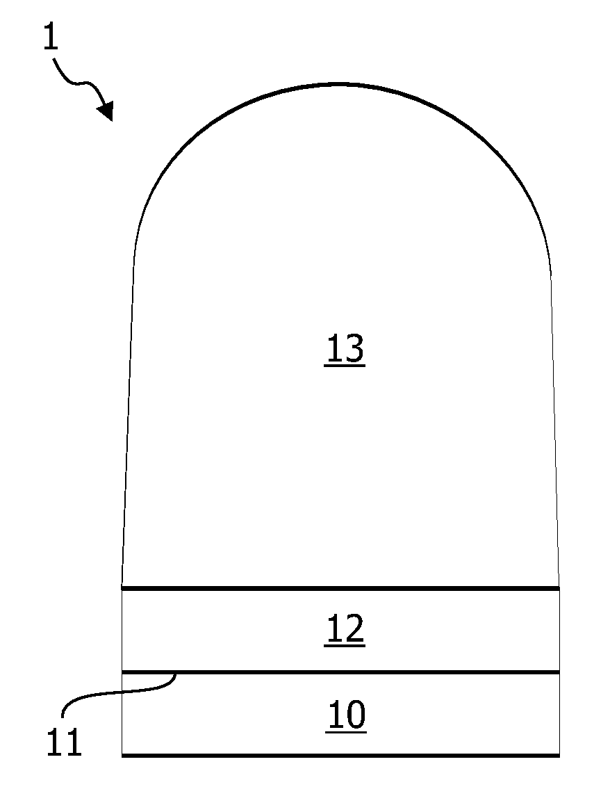 Light emitting device with tension relaxation