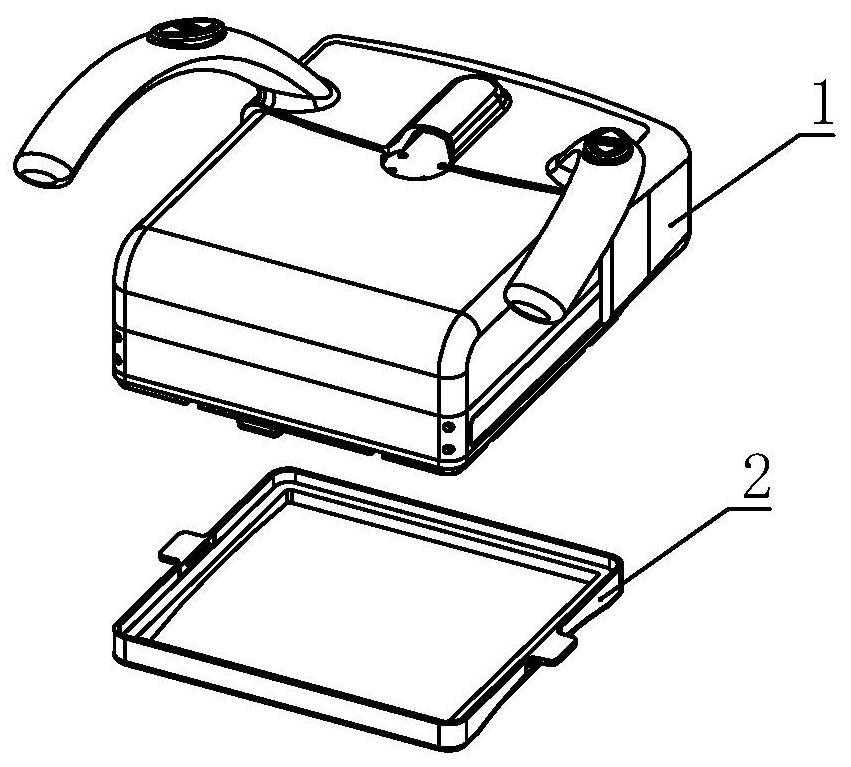 Scanner omentum assembly for total mammary gland ultrasound system