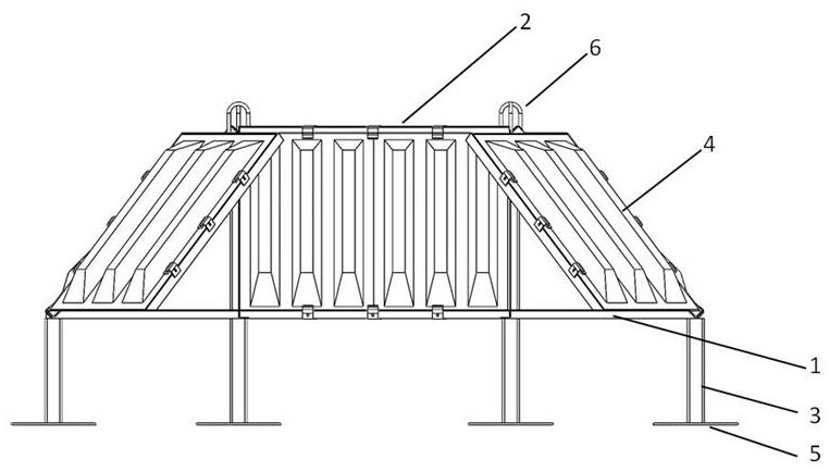 Assembly type artificial fish reef with quadrilateral steel structure