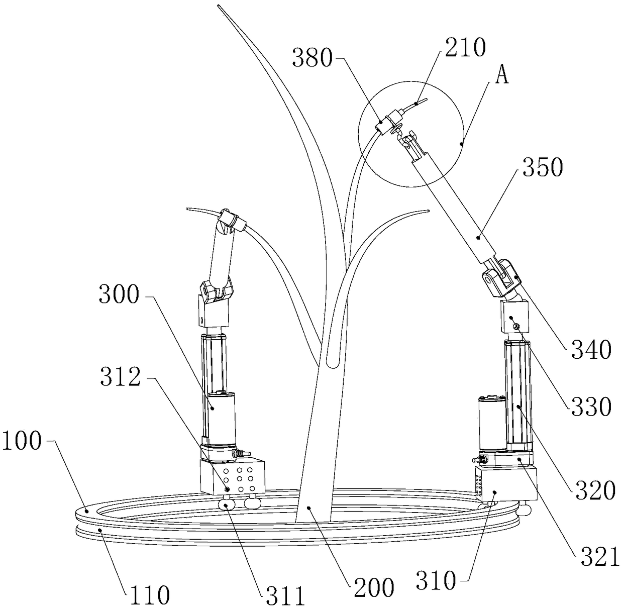 Landscape potted landscape modeling bracket