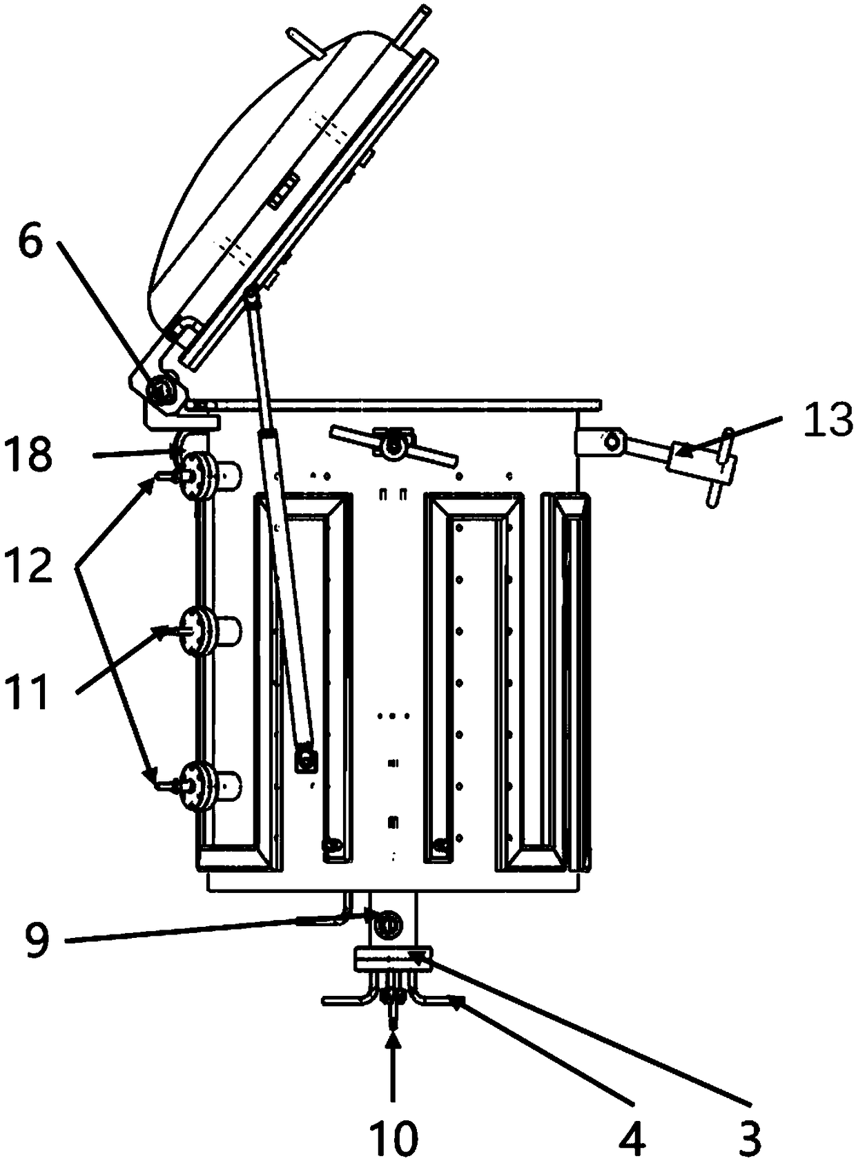 Atomic layer deposition device for coating large-scale micro-nano particles