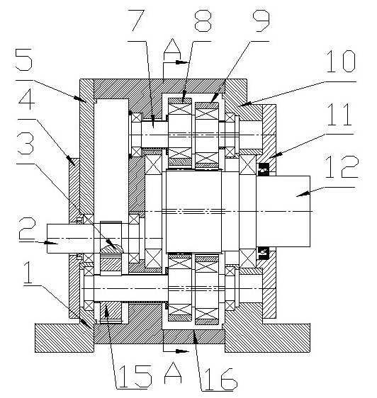 Annular speed reducer