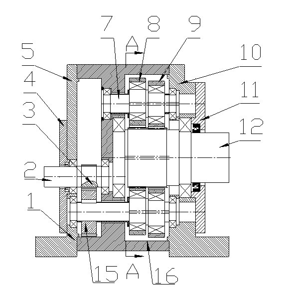 Annular speed reducer