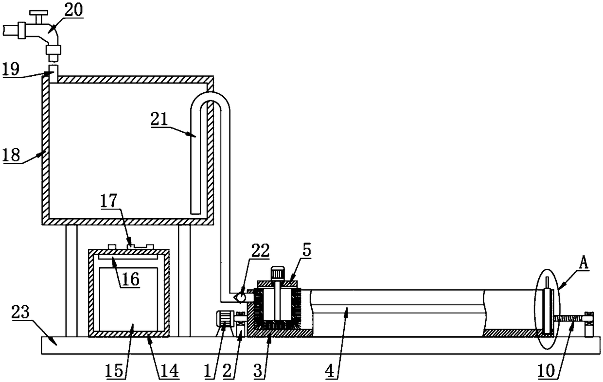 Conveniently cleaned animal husbandry timing water adding drinking trough