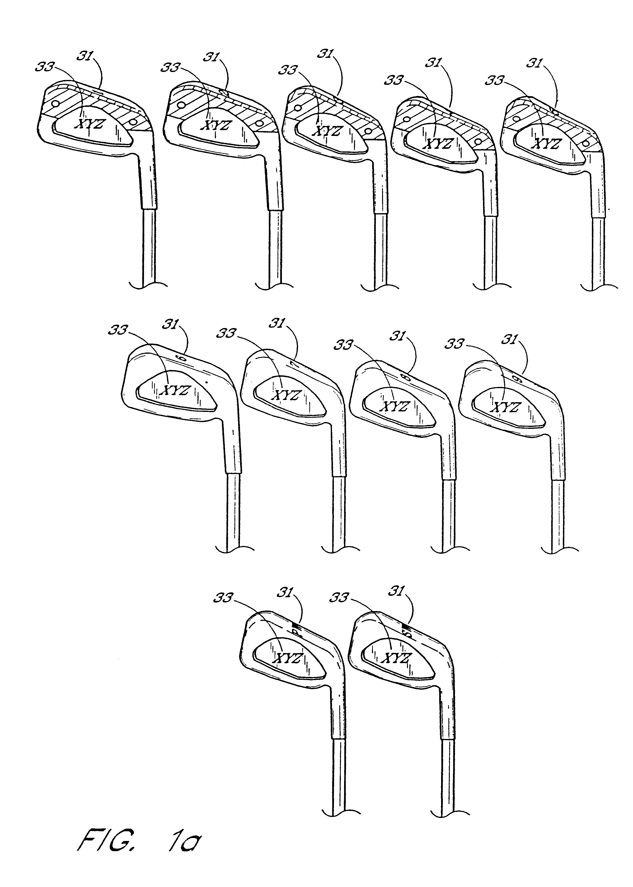 Correlated set of golf clubs