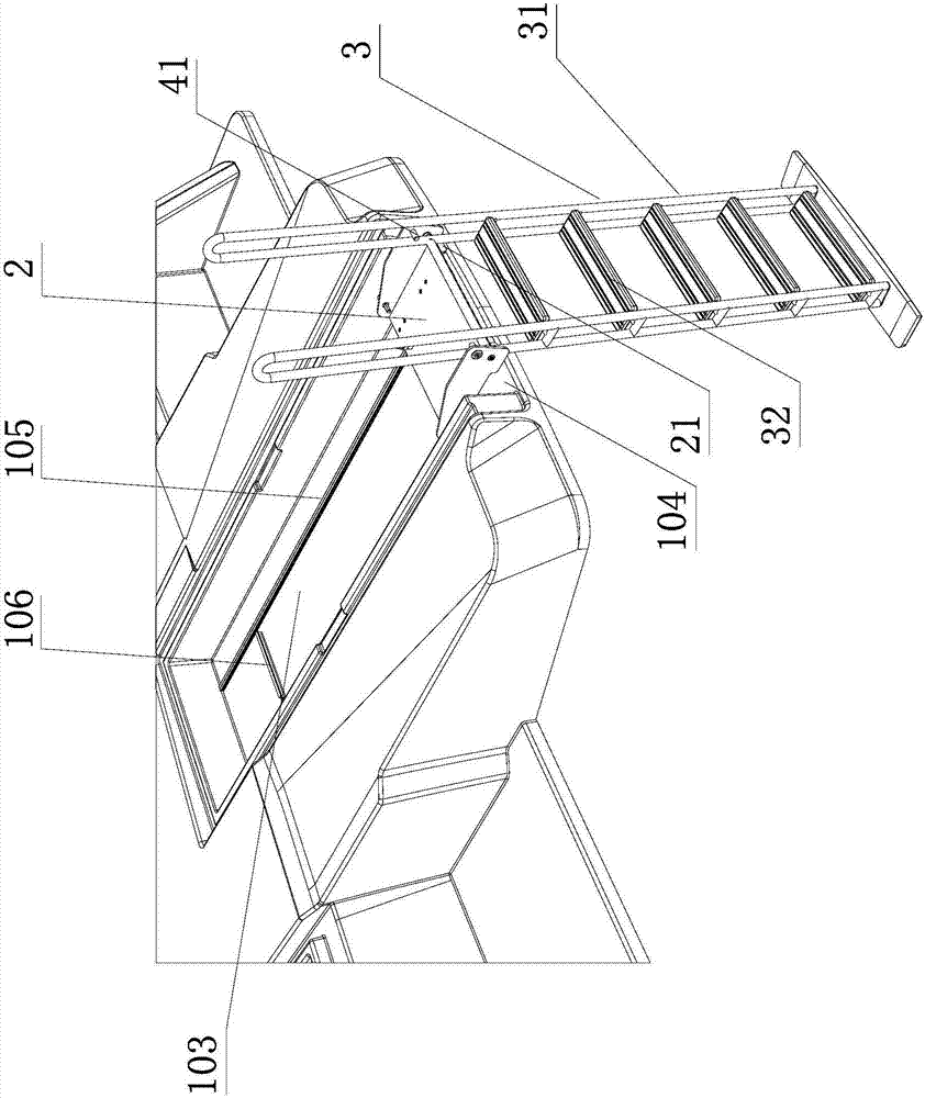 Novel hidden-type swimming ladder device