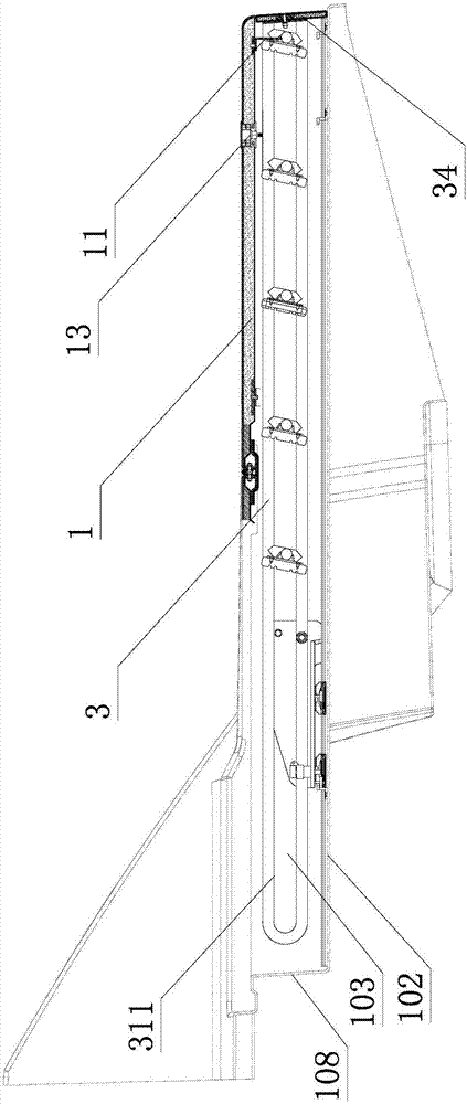 Novel hidden-type swimming ladder device