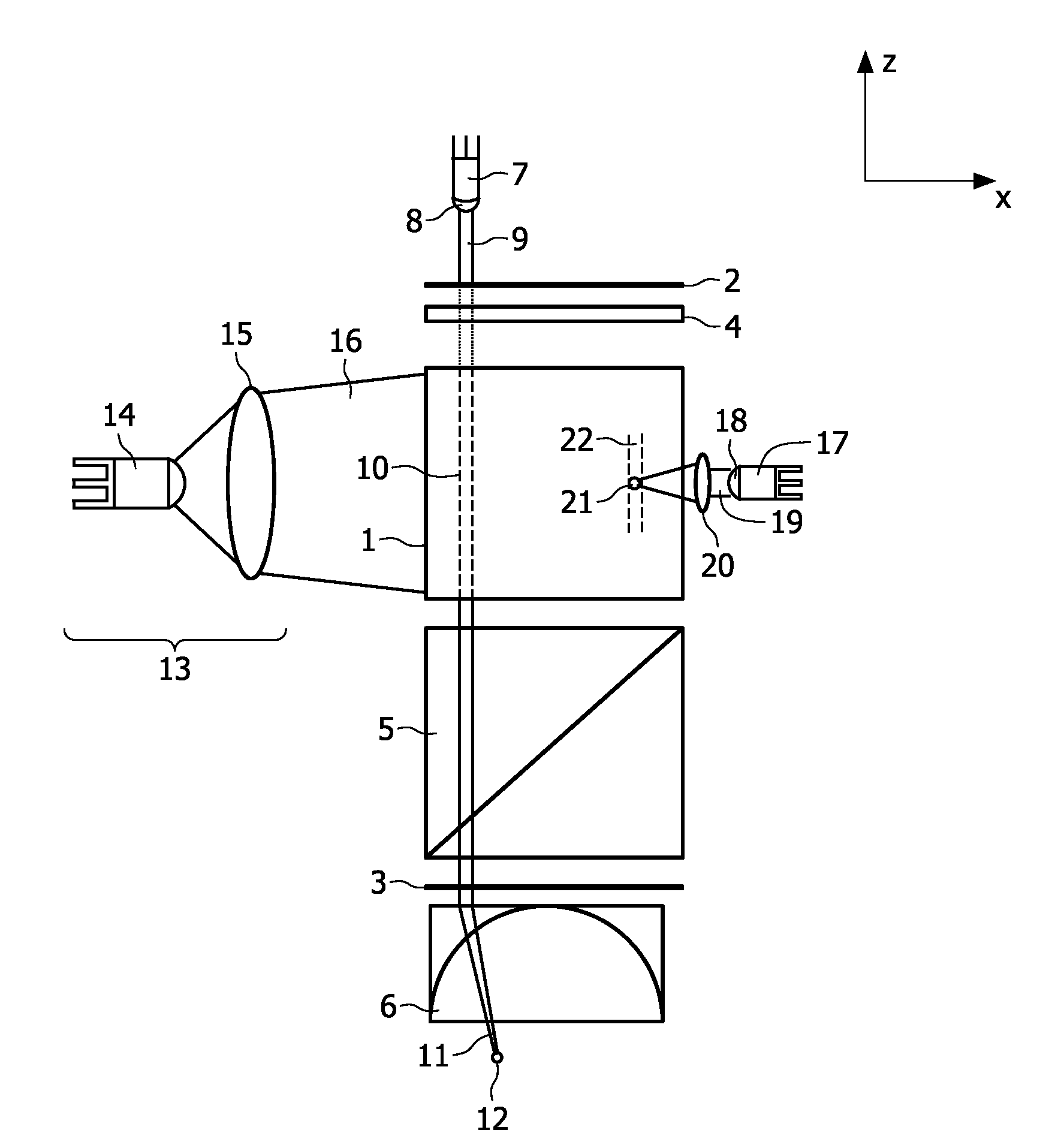 Method and device for generating a laser beam, a laser treatment device and a laser detection device