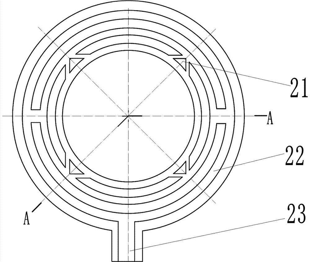 A DC casting device and method for producing steel-aluminum composite pipes