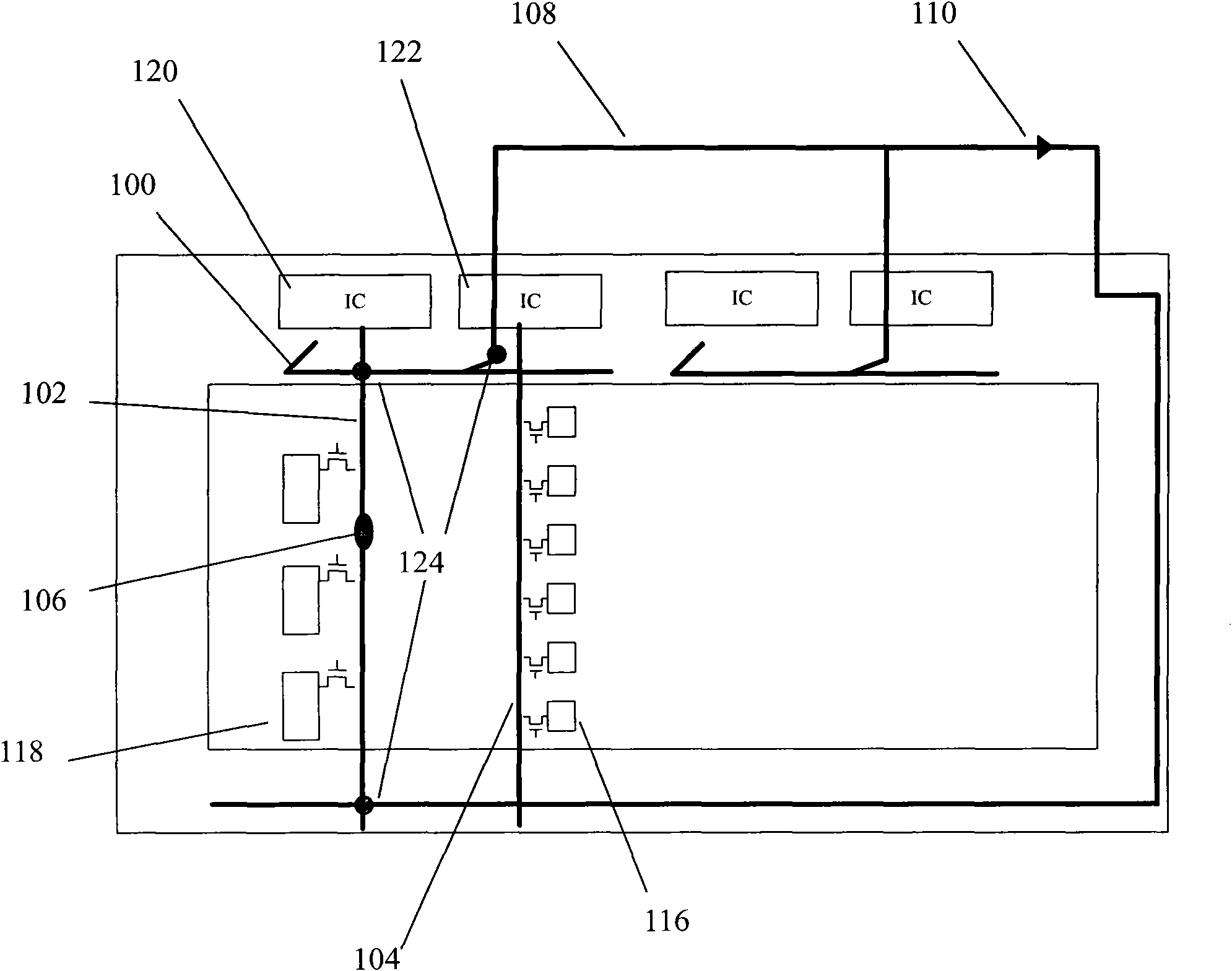 Touch panel repair circuit