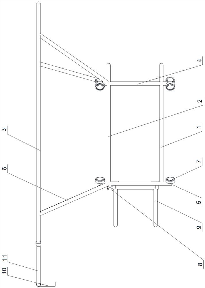 High-altitude spraying device for venue type circular stand column