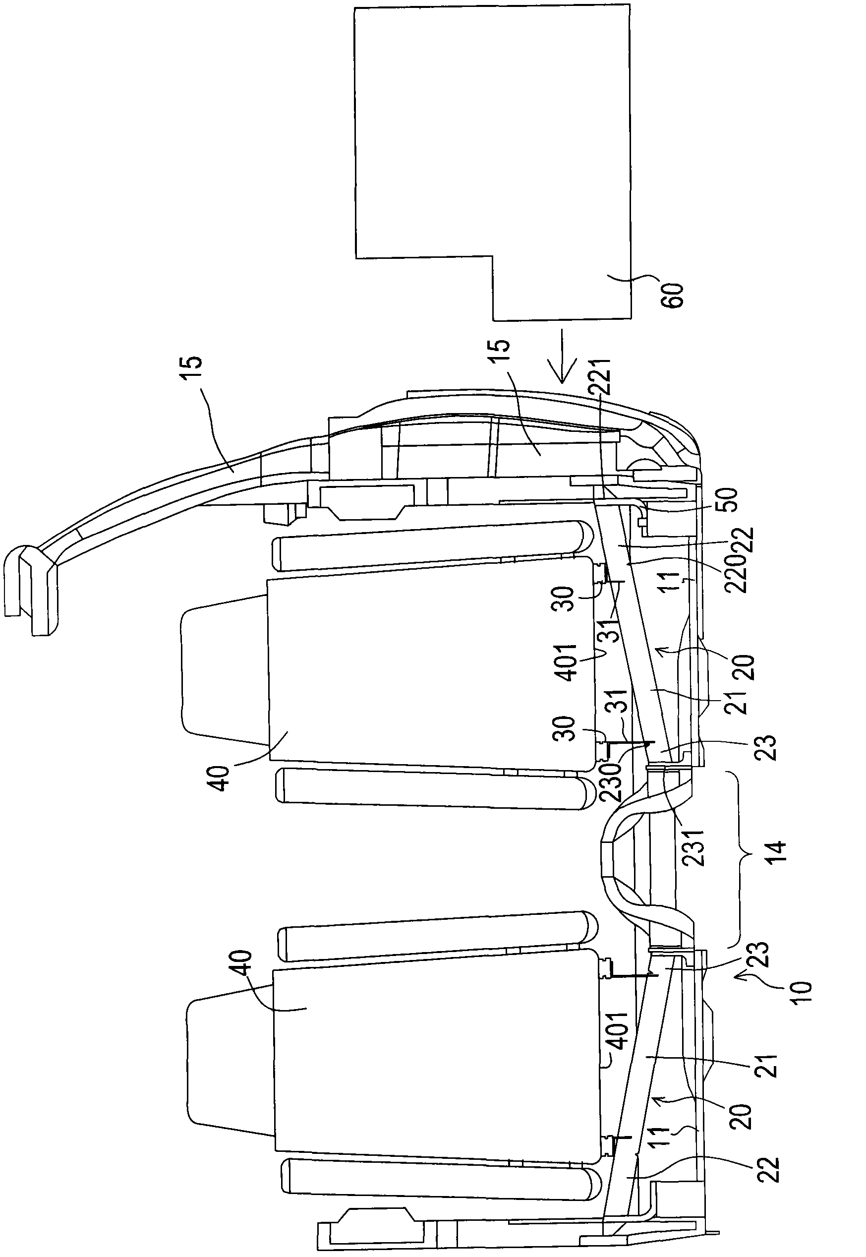 Fixing structure for vehicle seats