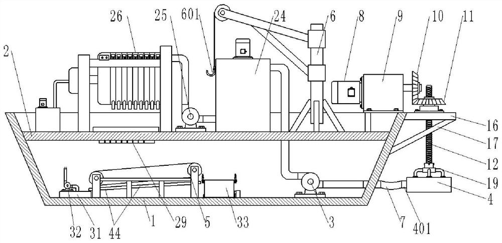 A kind of salvage and processing ship for controlling cyanobacteria