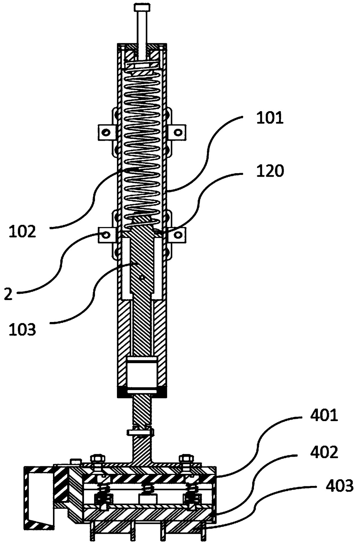 Plane guide rail cleaning device