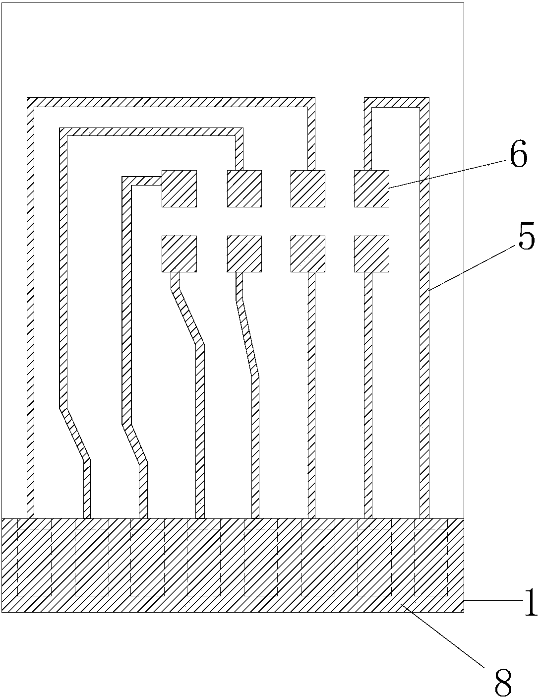 Lead-free electroplating method based on reserved larger finger connection position